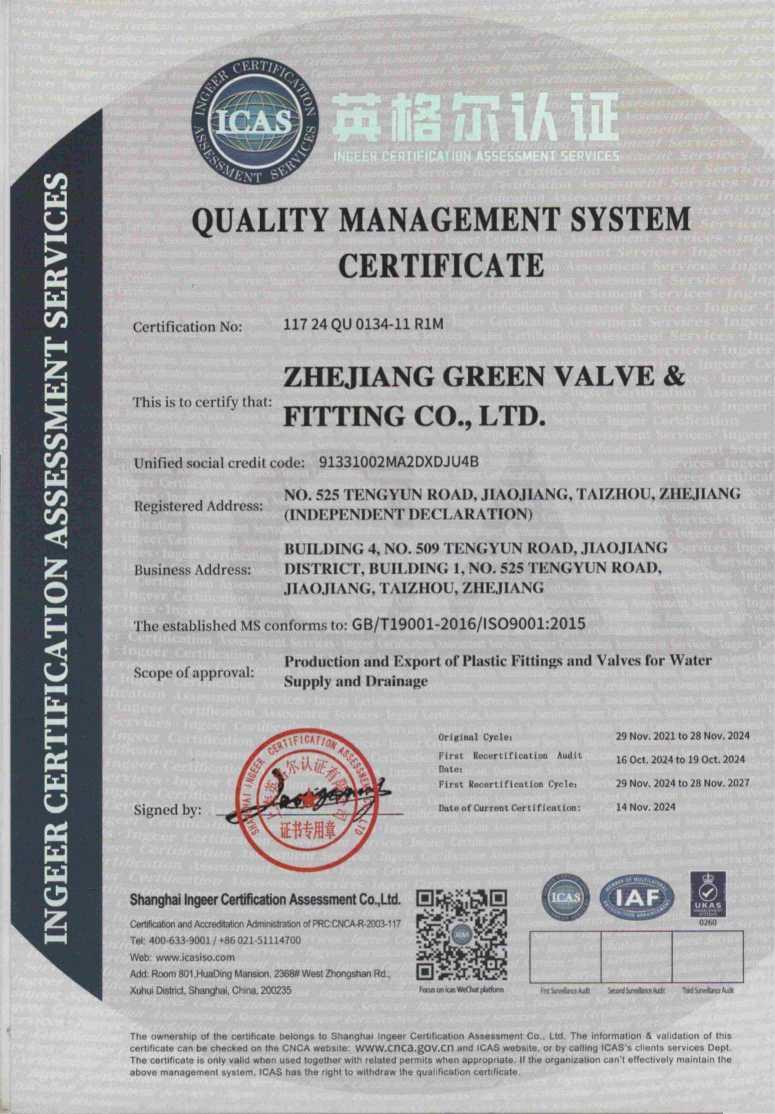 ISO 9001 Certificate