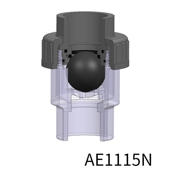 Transparent Single union Check Valve Ball type Socket